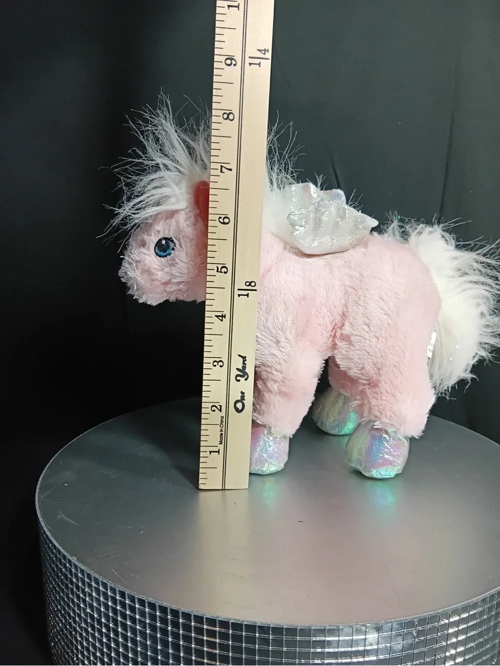 GANZ Pink Pegasus Plush with Iridescent Hooves 7”
